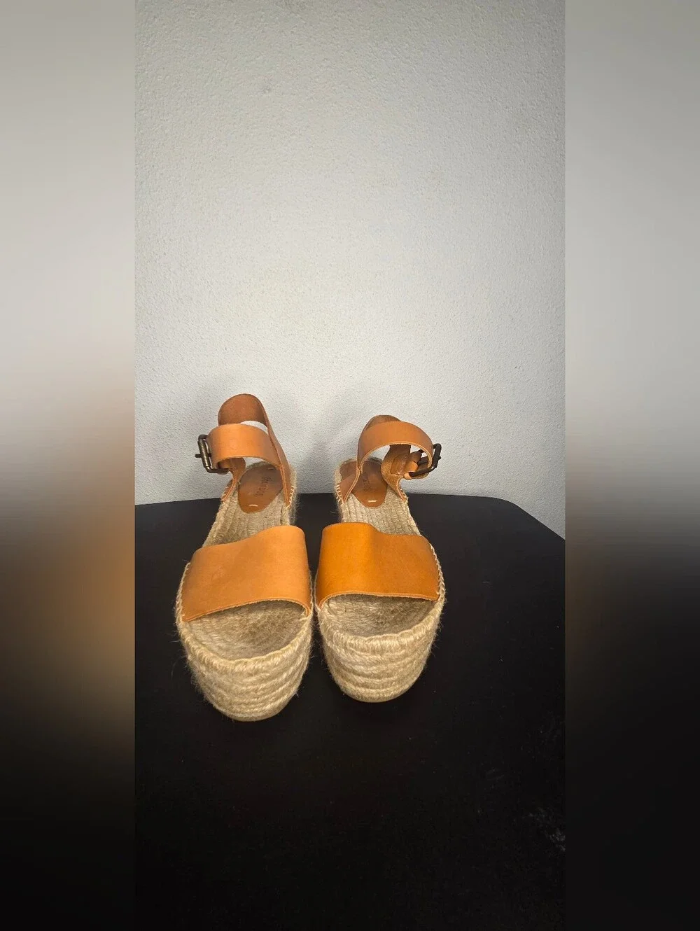 Soludos Tan Espadrille Wedge Sandals Size 6.5
